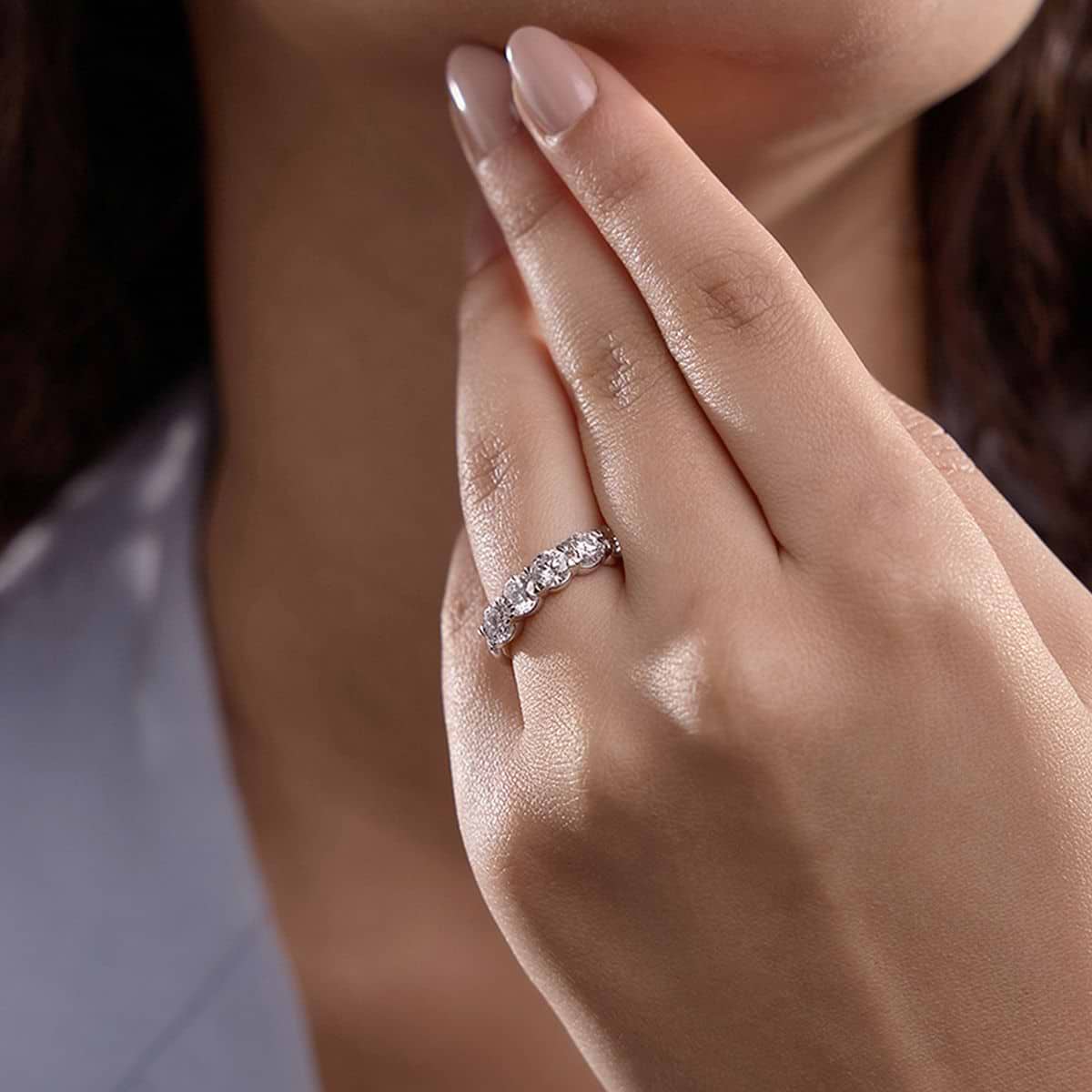 Lab Grown Diamond Five-Stone Anniversary Band - Image 4