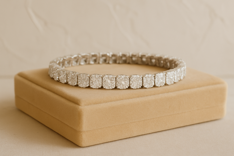 Round Lab Grown Diamond "S" Tennis Bracelet