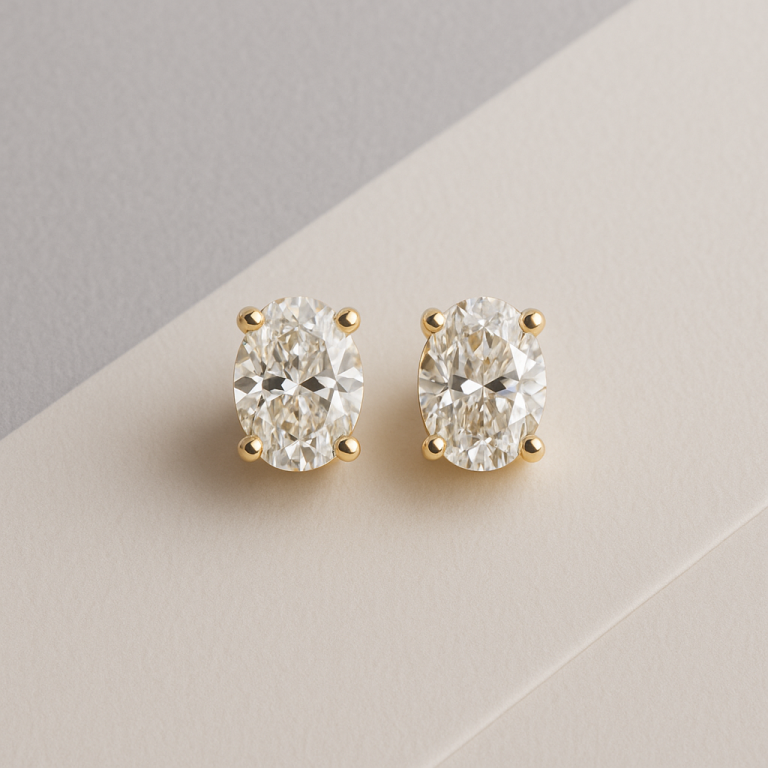 Round Colorless (E) Lab Grown Diamond Stud Earrings